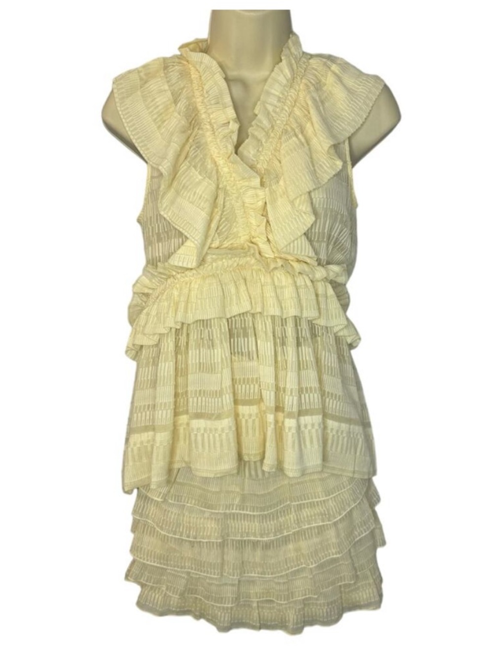 IRO Adrine Top & Delia Skirt Set Ruffle Romantic Silk blend Women's Sz 4